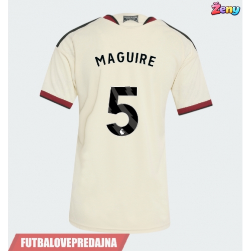 Lacne Ženy Futbalové dres Manchester United Harry Maguire #5 2026-27 Krátky Rukáv - Tretina